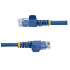 Image de Câble réseau Cat6 Gigabit UTP sans crochet de 3m - Cordon Ethernet RJ45 anti-accroc - Câble patch Mâle / Mâle - Bleu - Cordon de raccordement - RJ-45
