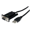 Image de Câble adaptateur DCE USB vers série RS232 DB9 null modem 1 port avec FTDI - Adaptateur série - USB 2.0 - RS-232 - noir