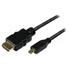 Image de Câble HDMI haute vitesse avec Ethernet 2 m - HDMI vers HDMI Micro - M/M - Câble HDMI avec Ethernet - HDMI mâle pour 19 pin micro HDMI Type D mâle - 2
