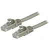 Image de Câble réseau Cat6 Gigabit UTP sans crochet de 15m - Cordon Ethernet RJ45 anti-accroc - Câble patch Mâle / Mâle - Gris - Cordon de raccordement -