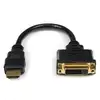 Image de StarTech Adaptateur HDMI1.4/DVI-D mâle/femelle - 20cm-Noir