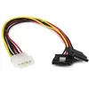 Image de StarTech 12" LP4 to 2x latching SATA Y Cable