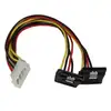 Image de StarTech 12" LP4 to 2x Right Angle SATA Power