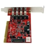 Image de Carte contrôleur PCI à 4 ports USB 3.0 SuperSpeed - Adaptateur PCI 4x USB A (F) avec alimentation SATA / SP4 - Adaptateur USB - PCI-X profil bas -