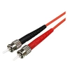 Image de 1m Fiber Optic Cable - Multimode Duplex 50/125 - LSZH - LC/ST - OM2 - LC to ST Fiber Patch Cable - Cordon de raccordement - ST multi-mode (M) pour LC