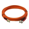 Image de 5m Fiber Optic Cable - Multimode Duplex 50/125 - LSZH - LC/ST - OM2 - LC to ST Fiber Patch Cable - Cordon de raccordement - ST multi-mode (M) pour LC