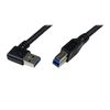 Image de Câble USB 3.0 SuperSpeed A vers B coudé à angle droit de 90° 1 m - Câble USB 3.0 AB - M/M - 1x USB A (M) 1x USB B (M) Noir 1m - Câble USB - USB Type