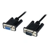 Image de Câble Null Modem croisé série RS232 DB9 2 m - Cordon Null Modem RS232 male femelle - Câble Null Modem M/F - Noir 2m - Câble de modem nul - DB-9 (F)