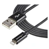 Image de Câble Apple Lightning vers USB pour iPhone, iPod, iPad 2 m Noir - Câble iPhone 5 - Chargeur Synchronisation Lightning - 2m - Câble Lightning -