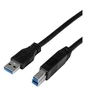 Image de Câble Certifié USB 3.0 A vers B 1 m - M/M - Cordon USB3 SuperSpeed USB A (M) USB B (M) - Câble USB 3.0 AB - Noir 1m - Câble USB - USB Type B (M) pour