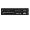 Image de Lecteur de cartes mémoire interne de 3,5 pouces avec port USB 2.0 - Lecteur multicartes 22-en-1 pour PC - Noir - Lecteur de carte - 22 en 1 - 3,5 po