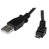 Image de Câble Micro USB 1 m - A vers Micro B coudé 90° vers le haut - Câble USB Micro B Angle Coude vers le haut - Noir 1m - Câble USB - Micro-USB de type B