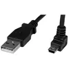 Image de Câble Mini USB 1 m - A vers Mini B coudé 90° vers le haut - Câble USB Mini B Angle Coude vers le haut - Noir 1m - Câble USB - USB (M) pour mini USB