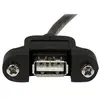 Image de Câble USB Montage sur Panneau A Femelle vers A Mâle - Extension Panneau Montage USB F/M - Port USB A Femelle - 91 cm - Rallonge de câble USB - USB