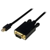Image de Adaptateur Mini DisplayPort vers VGA - Câble Display Port Mâle VGA Mâle 1920x1200 - Noir 1,8m (MDP2VGAMM6B) - Câble adaptateur - Mini DisplayPort (M)