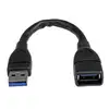 Image de StarTech 6in Black USB 3.0 Extension Cable A to A