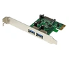 Image de Carte Contrôleur PCI Express (PCIe) vers 2 ports USB 3.0 avec UASP - Adaptateur PCIe 2x USB 3.0 - Alimentation SATA - Adaptateur USB - PCI Express x1