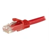 Image de Câble réseau Cat6 Gigabit UTP sans crochet de 3m - Cordon Ethernet RJ45 anti-accroc - Câble patch Mâle / Mâle - Rouge - Cordon de raccordement -