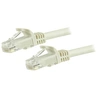 Image de Câble réseau Cat6 Gigabit UTP sans crochet de 5m - Cordon Ethernet RJ45 anti-accroc - Câble patch Mâle / Mâle - Blanc - Cordon de raccordement -