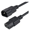 Image de Câble / Cordon d'extension d'alimentation standard C13 vers C14 de 1m - Rallonge d'alimentation PC - Mâle / Femelle - Rallonge de câble