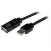 Image de Câble d'extension USB 2.0 actif de 5m - Prolongateur / répéteur / rallonge USB - Mâle / Femelle - Noir - Rallonge de câble USB - USB (F) pour USB (M)