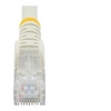 Image de Câble réseau Cat6 Gigabit UTP sans crochet de 1m - Cordon Ethernet RJ45 anti-accroc - Câble patch Mâle / Mâle - Blanc - Cordon de raccordement -