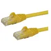 Image de Câble réseau Cat6 Gigabit UTP sans crochet de 1m - Cordon Ethernet RJ45 anti-accroc - Câble patch Mâle / Mâle - Jaune - Cordon de raccordement -