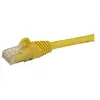 Image de Câble réseau Cat6 Gigabit UTP sans crochet de 2m - Cordon Ethernet RJ45 anti-accroc - Câble patch Mâle / Mâle - Jaune - Cordon de raccordement -