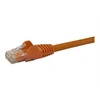 Image de Câble réseau Cat6 Gigabit UTP sans crochet de 2m - Cordon Ethernet RJ45 anti-accroc - Câble patch Mâle / Mâle - Orange - Cordon de raccordement -