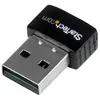Image de Mini adaptateur USB 2.0 réseau sans fil N 300Mb/s et 2,4GHz - Clé USB WiFi 802.11n 2T2R - Carte réseau sans fil N - Noir - Adaptateur réseau - USB