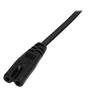 Image de Cordon d'alimentation bipolaire standard EU vers IEC 320 C7 1m pour PC portable - Câble secteur européen vers C7 - M/F - Noir - Câble d'alimentation