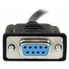 Image de Câble null modem série DB9 RS232 de 1m - Cordon série DB9 vers DB9 - Femelle / Femelle - Noir - Câble de modem nul - DB-9 (F) pour DB-9 (F) - 1 m -