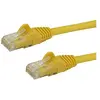 Image de Câble réseau Cat6 Gigabit UTP sans crochet de 3m - Cordon Ethernet RJ45 anti-accroc - Câble patch Mâle / Mâle - Jaune - Cordon de raccordement -