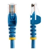 Image de Câble réseau Cat5e UTP sans crochet de 1 m - Cordon Ethernet RJ45 anti-accroc - Câble patch - M/M - Bleu - Cordon de raccordement - RJ-45 (M) pour