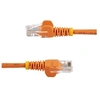 Image de Câble réseau Cat5e UTP sans crochet de 2 m - Cordon Ethernet RJ45 anti-accroc - Câble patch - M/M - Orange - Cordon de raccordement - RJ-45 (M) pour