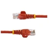 Image de Câble réseau Cat5e UTP sans crochet de 2 m - Cordon Ethernet RJ45 anti-accroc - Câble patch - M/M - Rouge - Cordon de raccordement - RJ-45 (M) pour