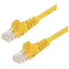 Image de Câble réseau Cat5e UTP sans crochet de 2 m - Cordon Ethernet RJ45 anti-accroc - Câble patch - M/M - Jaune - Cordon de raccordement - RJ-45 (M) pour