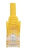 Image de Câble réseau Cat5e UTP sans crochet de 1 m - Cordon Ethernet RJ45 anti-accroc - Câble patch - M/M - Jaune - Cordon de raccordement - RJ-45 (M) pour