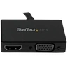 Image de Adaptateur audio / vidéo de voyage - Convertisseur 2-en-1 DisplayPort vers HDMI ou VGA - 1920x1200 / 1080p - Noir - Convertisseur vidéo - DisplayPort