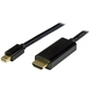 Image de Câble adaptateur Mini DisplayPort vers HDMI de 2 m - Convertisseur Mini DP vers HDMI avec câble intégré - M/M - 4K - Noir - Câble adaptateur - Mini