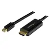 Image de Câble adaptateur Mini DisplayPort vers HDMI de 1 m - Convertisseur Mini DP vers HDMI avec câble intégré - M/M - 4K - Noir - Câble adaptateur - Mini
