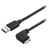 Image de Câble Micro USB 3.0 slim - Cordon USB-A vers Micro-B à angle droit de 2 m - USB 3.1 Gen 1 (5 Gb/s) - M/M - Câble USB - Micro-USB de type B (M) pour