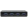 Image de Hub USB 3.0 à 4 ports plus port dédié à la charge - Concentrateur USB avec station de charge rapide - 1x 2,4 A - Commutateur de partage des