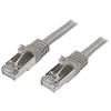 Image de Câble réseau Cat6 blindé SFTP sans crochet de 50 cm - Cordon Ethernet RJ45 anti-accroc - Câble patch Mâle / Mâle - Gris - Cordon de raccordement -