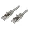 Image de Câble réseau Cat6 blindé SFTP sans crochet de 1m - Cordon Ethernet RJ45 anti-accroc - Câble patch Mâle / Mâle - Gris - Cordon de raccordement - RJ-45