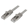 Image de Câble réseau Cat6 blindé SFTP sans crochet de 5m - Cordon Ethernet RJ45 anti-accroc - Câble patch Mâle / Mâle - Gris - Cordon de raccordement - RJ-45