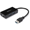 Image de Adaptateur réseau USB 3.0 vers Gigabit Ethernet avec hub USB 3.0 à 2 ports (USB31000S2H) - Adaptateur réseau - USB 3.0 - Gigabit Ethernet x 1 - noir