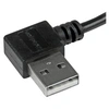 Image de Câble USB A vers Micro B de 2 m avec connecteurs coudés à angle droit - Cordon Micro USB - M/M - Noir - Câble USB - Micro-USB de type B (M) pour USB