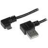 Image de Câble USB A vers Micro B de 1 m avec connecteurs coudés à angle droit - Cordon Micro USB - M/M - Noir - Câble USB - Micro-USB de type B (M) pour USB