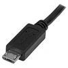 Image de Câble d'extension Micro USB de 50 cm - Rallonge USB Micro B vers Micro B - Prolongateur Micro USB - M/F - Noir - Rallonge de câble USB - Micro-USB de